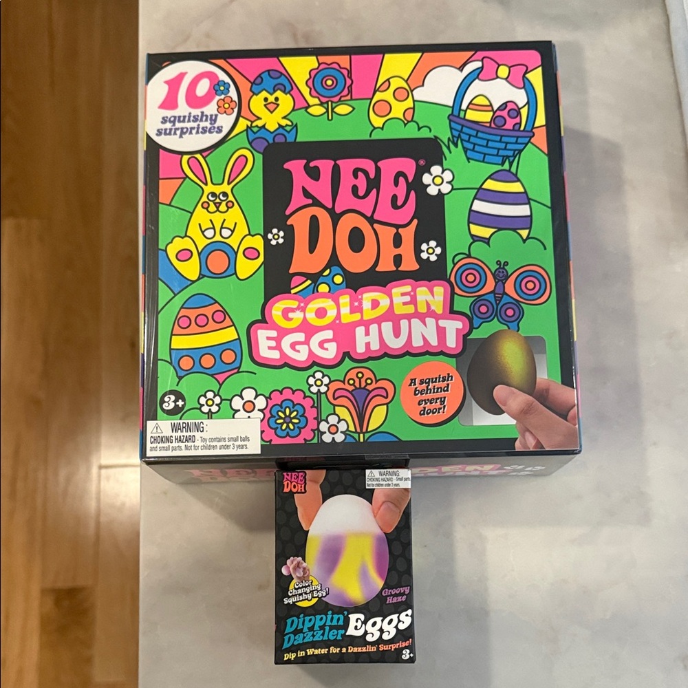 NeeDoh Golden Egg Hunt + Egg Squishy